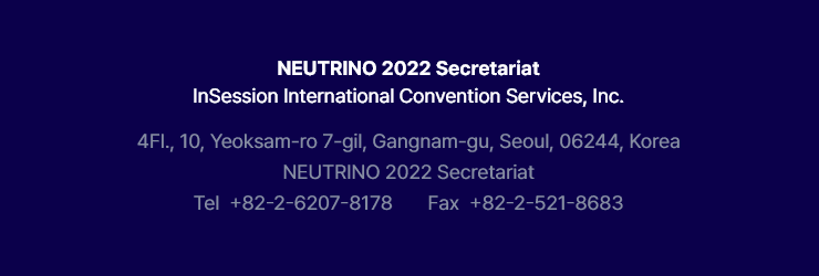 Neutrino 2022 Secretariat Insession International Convention Services, Inc.